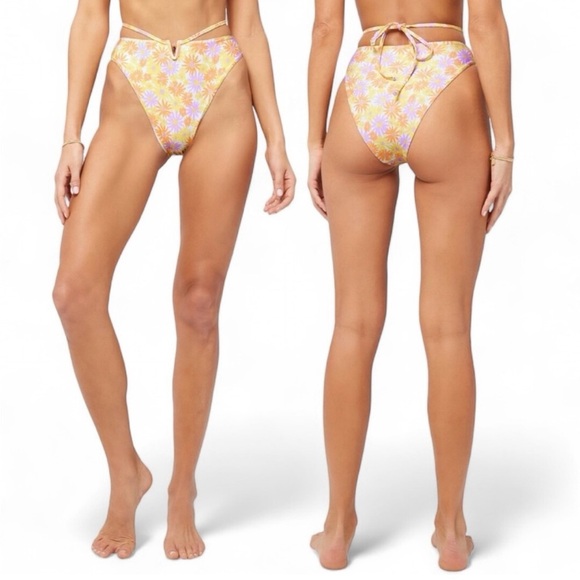 L*Space Joy Bitsy Bottoms in Oopsie Daisy Print - Picture 1 of 6